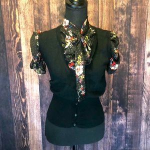 Twenty One ruffle neck blouse